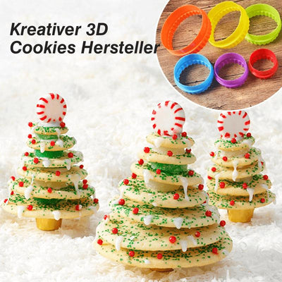 Multi-Größe Kreativer 3D Cookies Hersteller, 5- Set