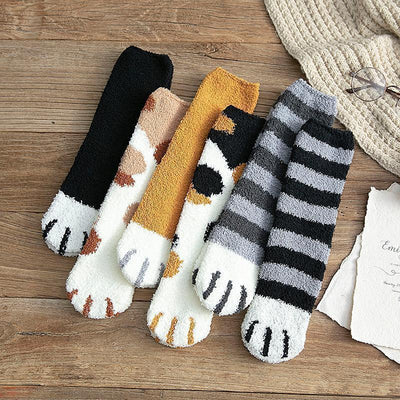 Winter-Katze nette starke warme Boden-Socken🐾--Weihnachtsaktion 🎁