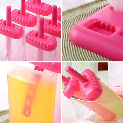 Wiederverwendbare 6 Zellen DIY Frozen Ice Cream Pop Lolly Formen