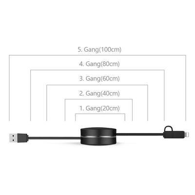 3-in-1-Teleskopdatenkabel