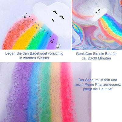 Regenbogen-Badebombe