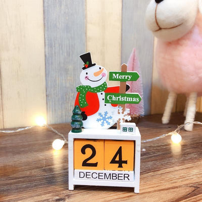 Weihnachtsmann Holzkalender/ Schmuck