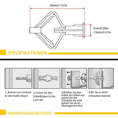 Flugzeug-Ankerbolzen