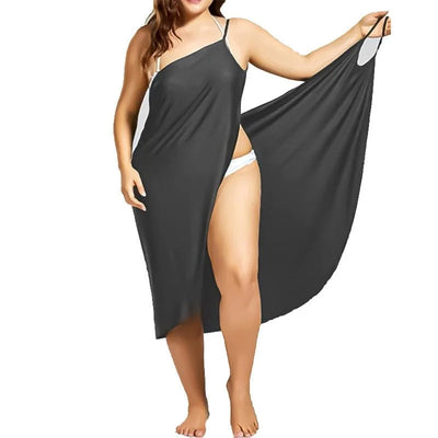 Einfarbiges Ärmelloses Sexy Strandkleid