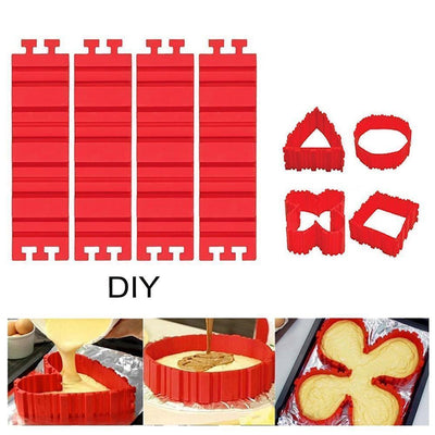 Bequee Silikon Kuchen Form DIY, 4er in Set