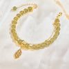 Hetian Jade Blattgold Armband