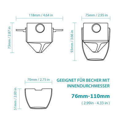 Kaffeefilterbecher aus Edelstahl